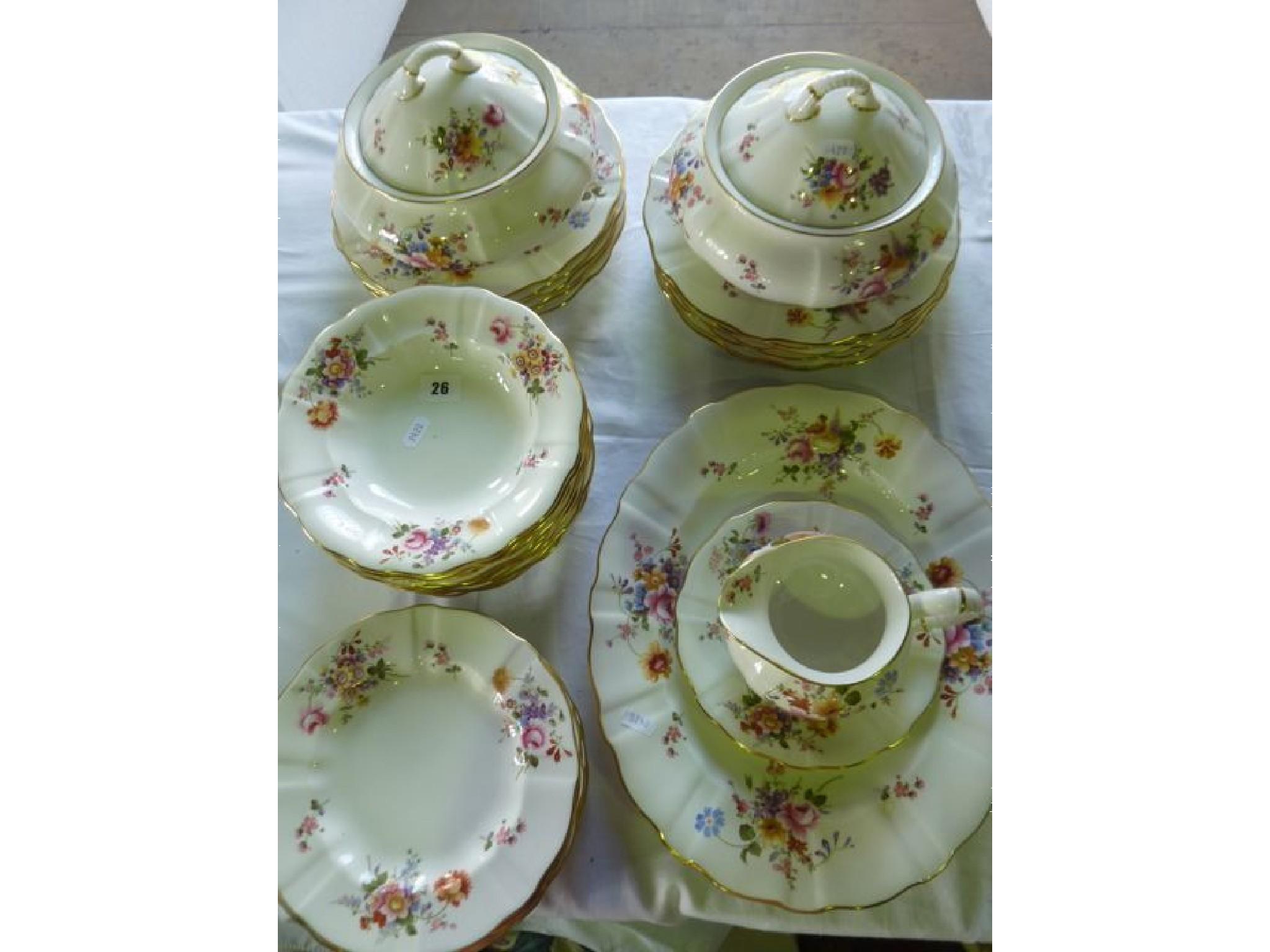 Appraisal: A part dinner service by Royal Crown Derby 'Derby Posies'