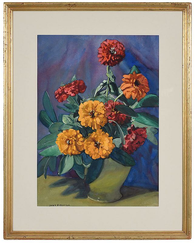 Appraisal: Jane Peterson American - Vase of Zinnias signed lower left