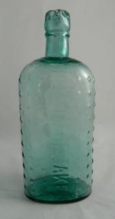 Appraisal: Poison aqua oval bottle Poison- aqua oval front embossed with