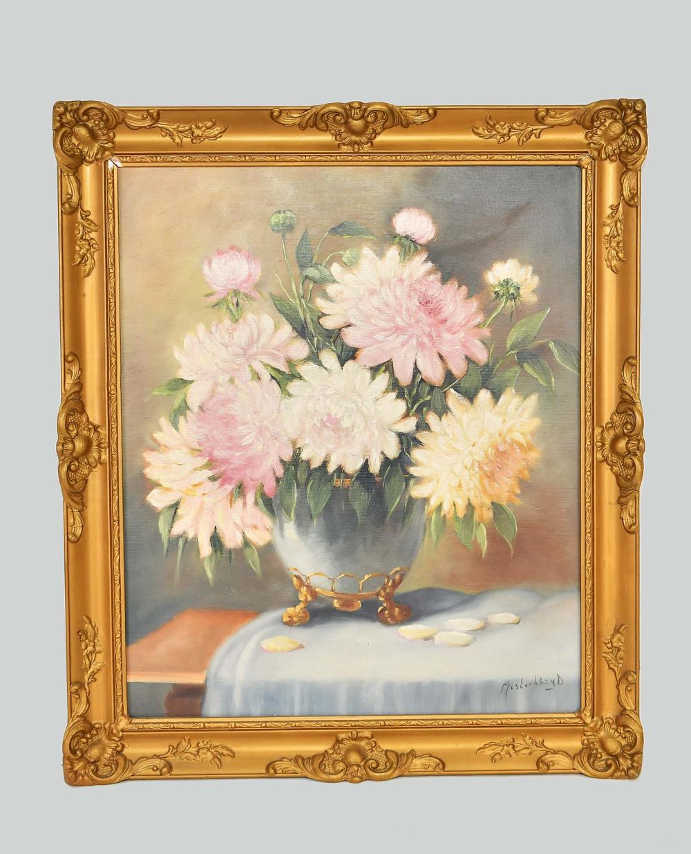 Appraisal: DENES MESTERHAZY HUNGARIAN - PAINTINGFloral Still Life Signed lower right