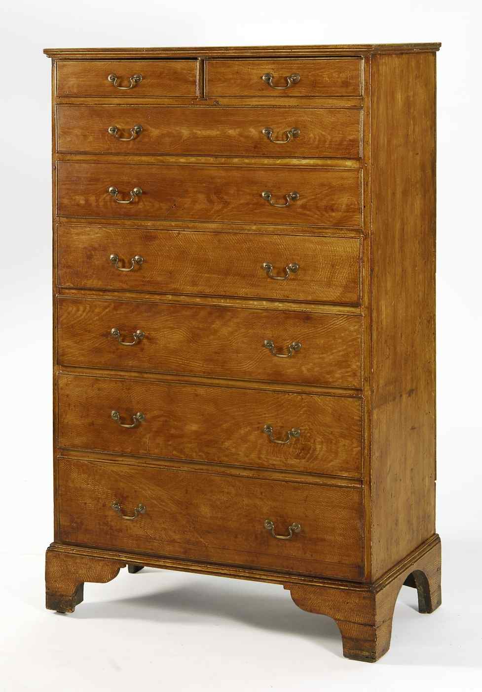 Appraisal: ANTIQUE AMERICAN CHIPPENDALE TALL CHESTCirca - In cherry or birch