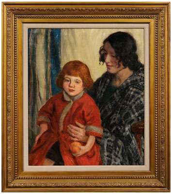 Appraisal: Frederick Stead painting British - mother and child signed upper