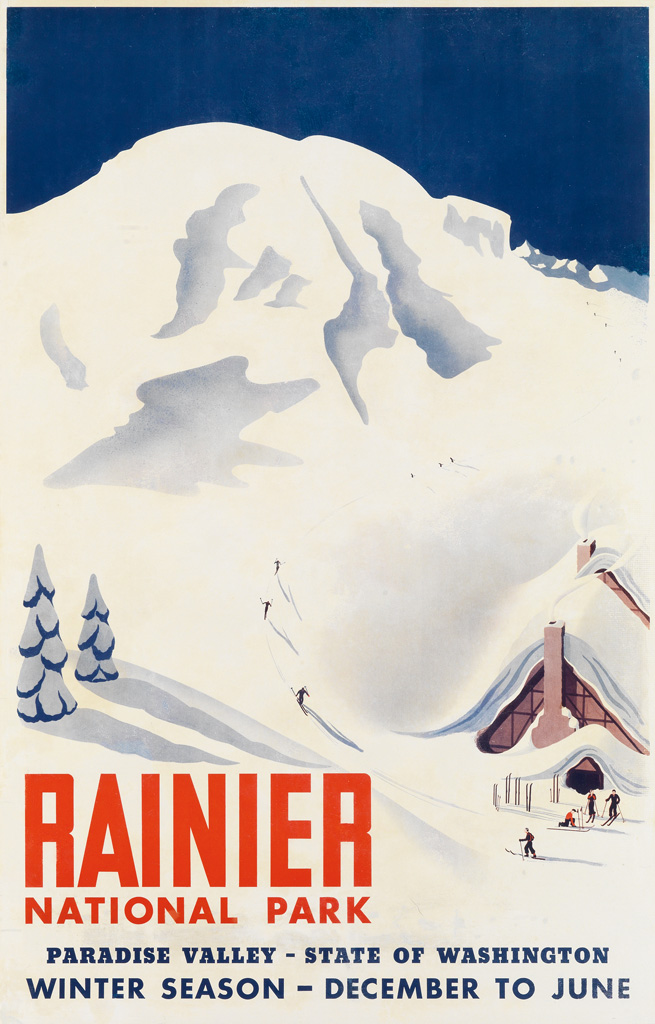 Appraisal: DESIGNER UNKNOWN RAINIER NATIONAL PARK x inches x cm Condition