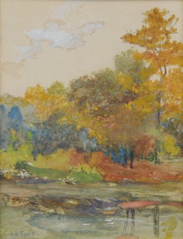 Appraisal: Arthur Burdett Frost American - Autumn landscape Watercolor on paper