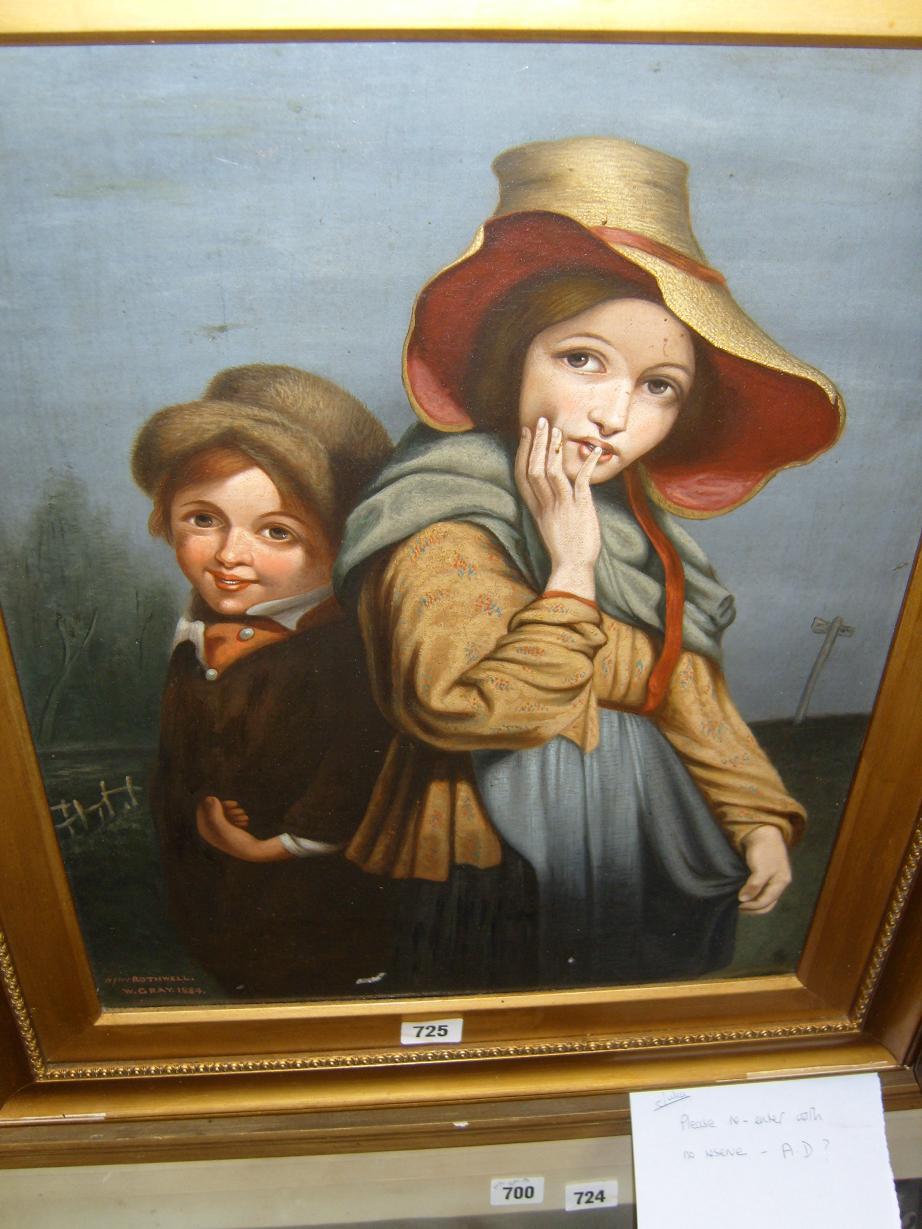 Appraisal: A late th century oil painting on canvas of a