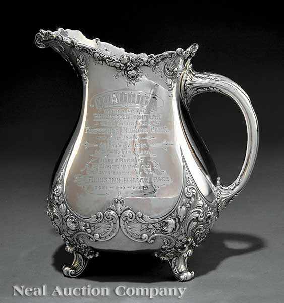 Appraisal: A Belle poque Sterling Silver Harness Racing Trophy Gorham date