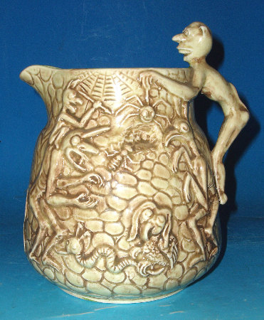 Appraisal: Sylvac Falcon Ware Jug Decorated With Ghoulies Ghosties Height cm