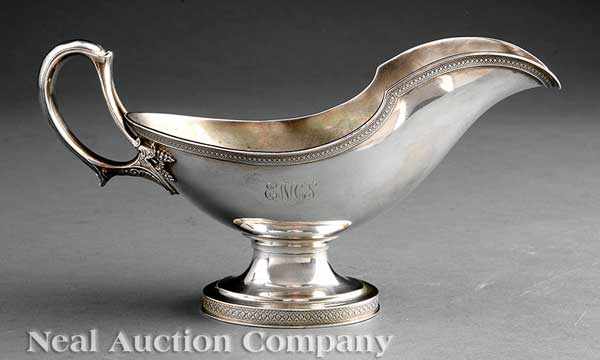 Appraisal: An Antique Tiffany Co Sterling Silver Gravy Boat - in