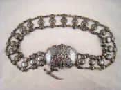 Appraisal: A Russian silver and niello belt Moscow circa approx cm