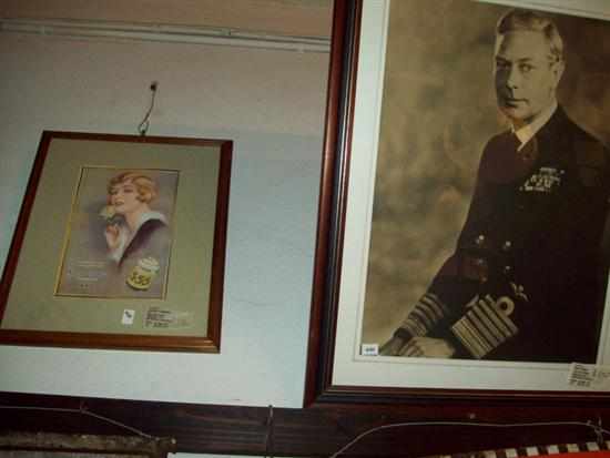 Appraisal: A FRAMED PHOTOGRAPH OF KING GEORGE VI AND ONE OTHER