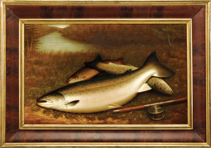 Appraisal: WALTER M BRACKETT AMERICAN - TROUT WITH FLY ROD AND