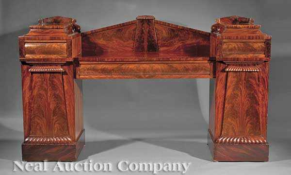 Appraisal: A Good William IV Carved Mahogany Pedestal Sideboard early th