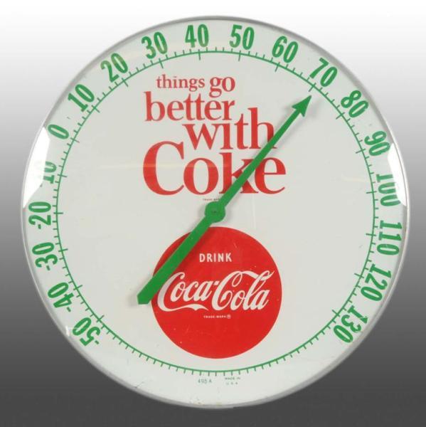 Appraisal: Coca-Cola Dial Thermometer Description s A few very strong surface