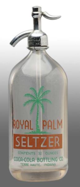 Appraisal: Coca-Cola Royal Palm Seltzer Bottle Description s to s Strong