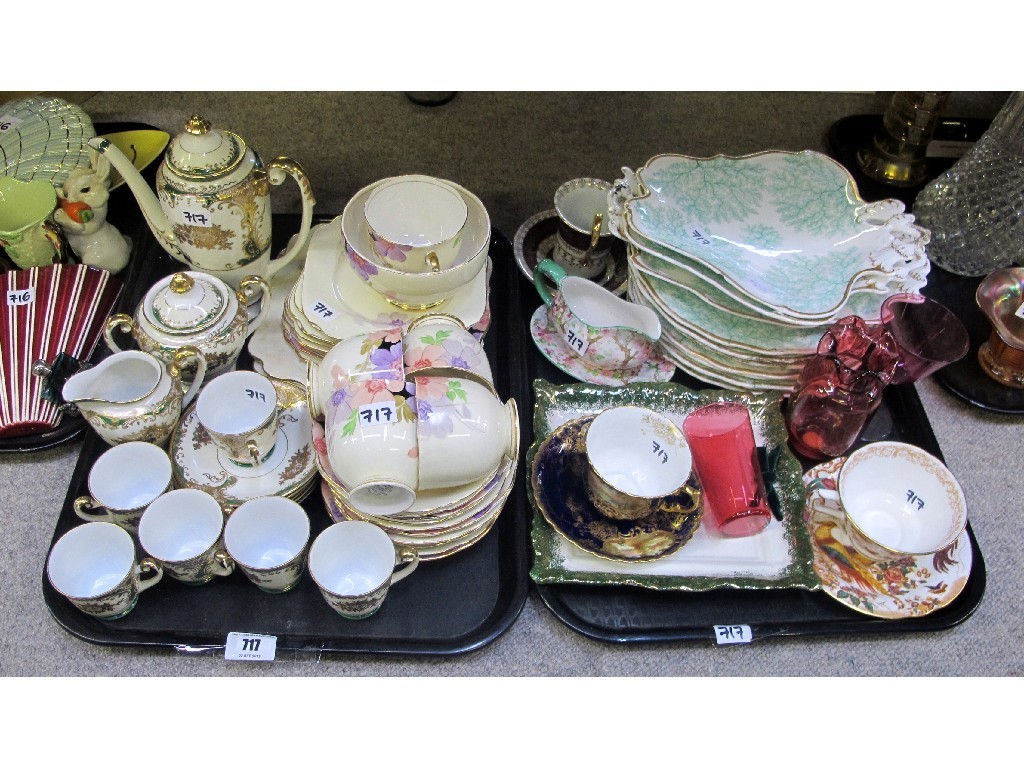 Appraisal: Two trays of assorted ceramics - Aynsley topographical cup and