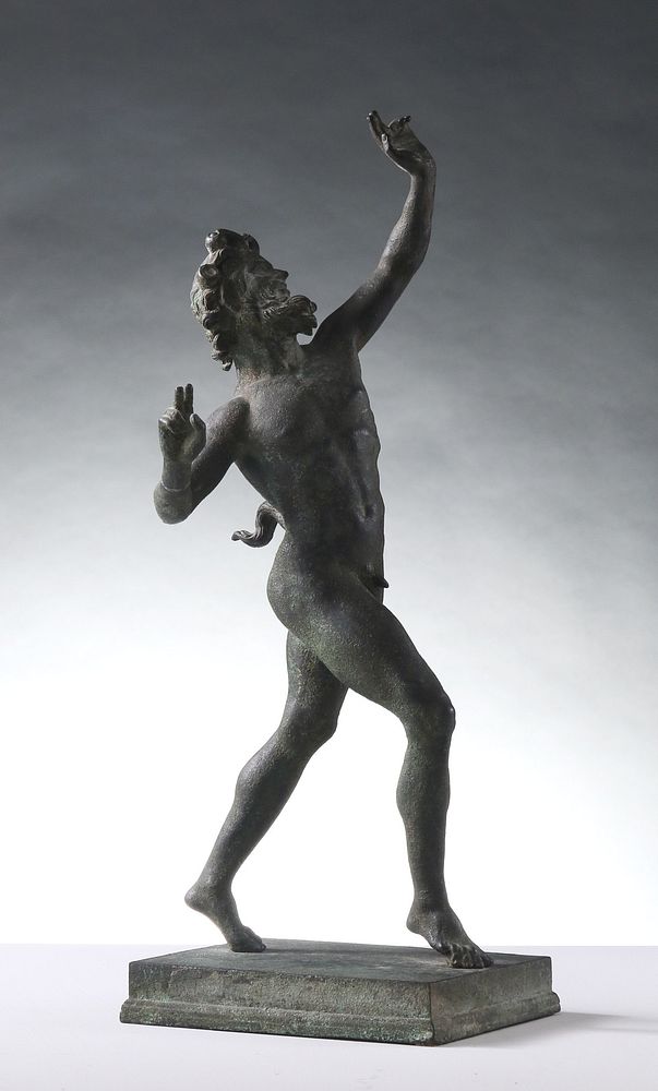 Appraisal: BRONZE STATUE AFTER THE 'DANCING FAUN OF POMPEII' Dancing Faun