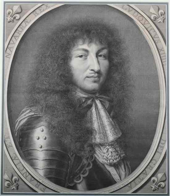 Appraisal: ROBERT NANTEUIL French - Louis XIV King of France Black