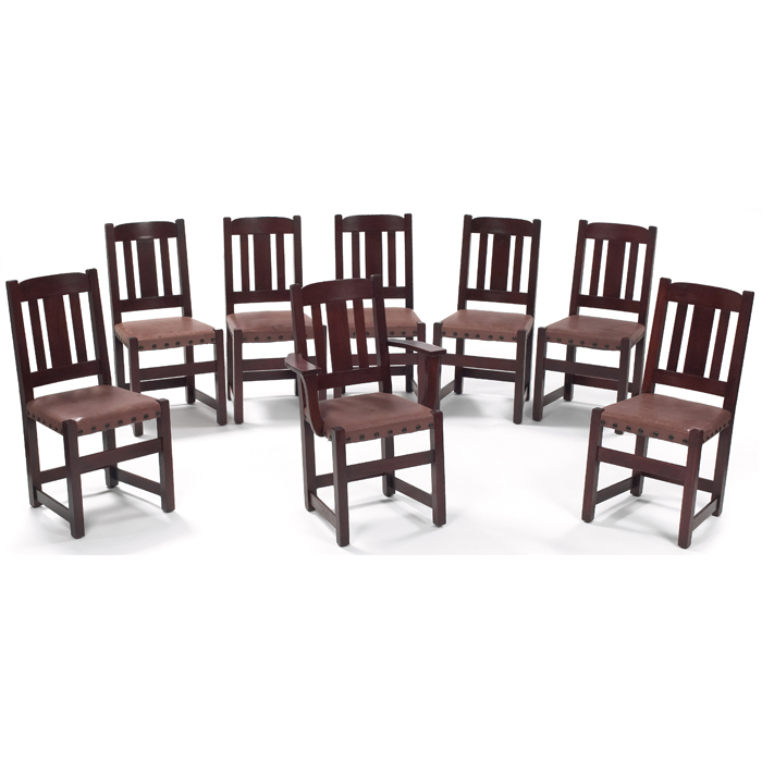 Appraisal: Limbert dining chairs set of eight similar to seven side