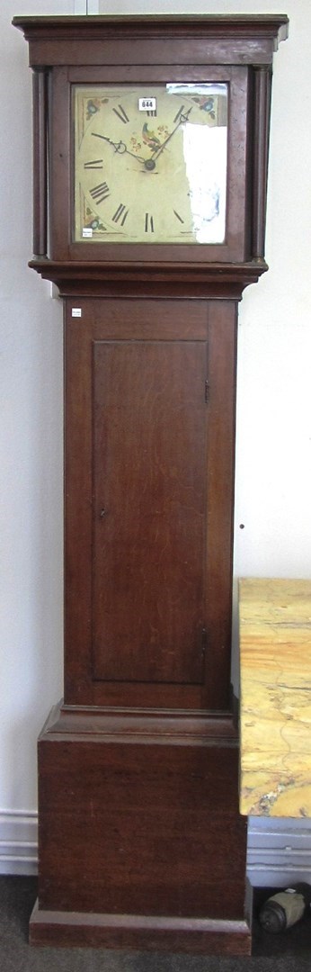 Appraisal: An th century oak hour longcase clock with square dial