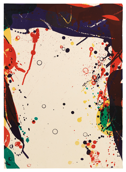 Appraisal: SAM FRANCIS Untitled Offset color lithograph x mm x inches