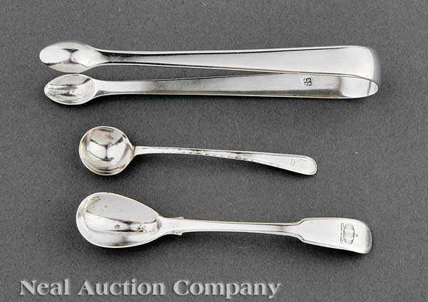 Appraisal: A Group of Antique English Sterling Silver including a sugar