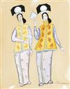 Appraisal: COSTUME FASHION Soudeikine Serge Group of Costume Designs for The