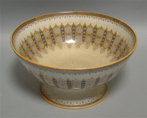 Appraisal: ENGLISH VICTORIAN TRANSFER PRINTED FOOTED PUNCH BOWL model number in