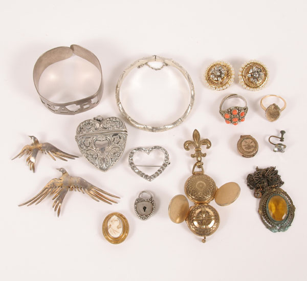 Appraisal: Lot of pieces estate jewelry Victorian and later Includes a