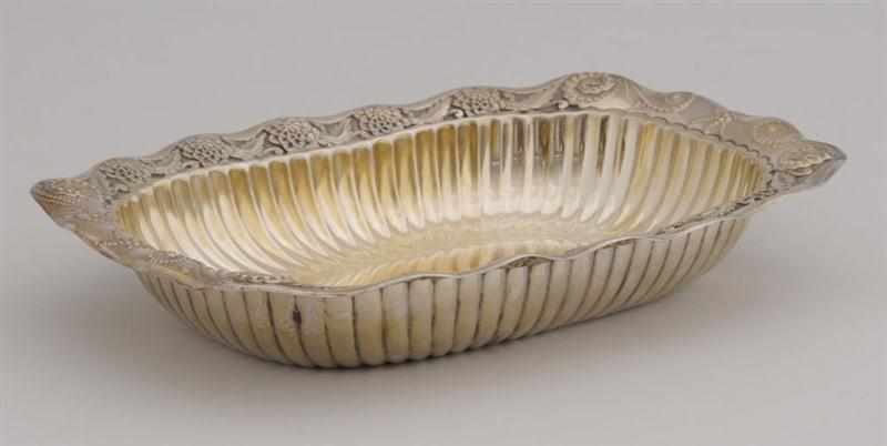 Appraisal: WHITING SILVER BREAD TRAY The waved everted rim repouss and