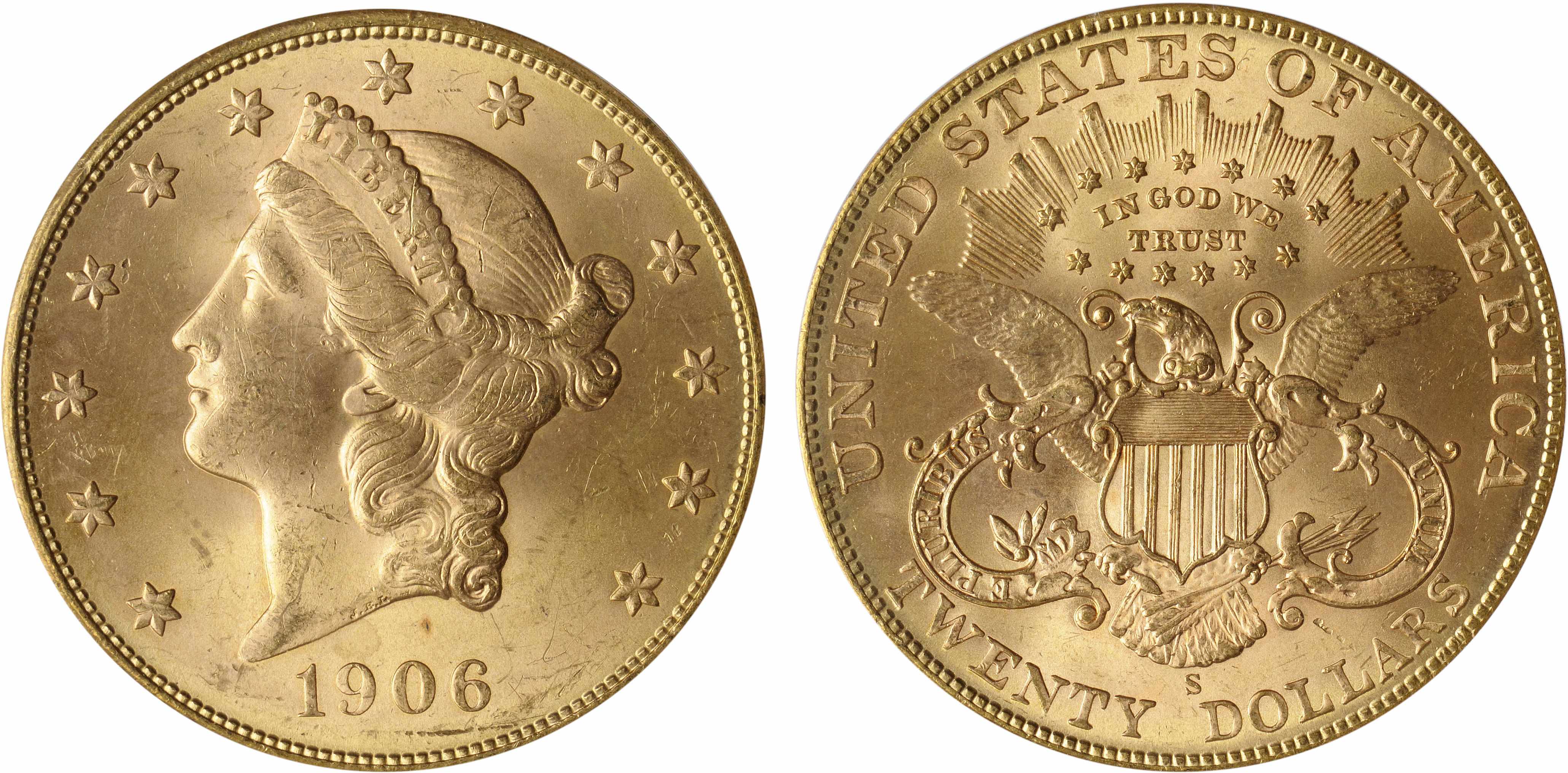 Appraisal: -S MS PCGS A highly attractive piece this near-Gem piece