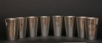 Appraisal: A Set of Eight Mexican Silver Cups Each measure apprx