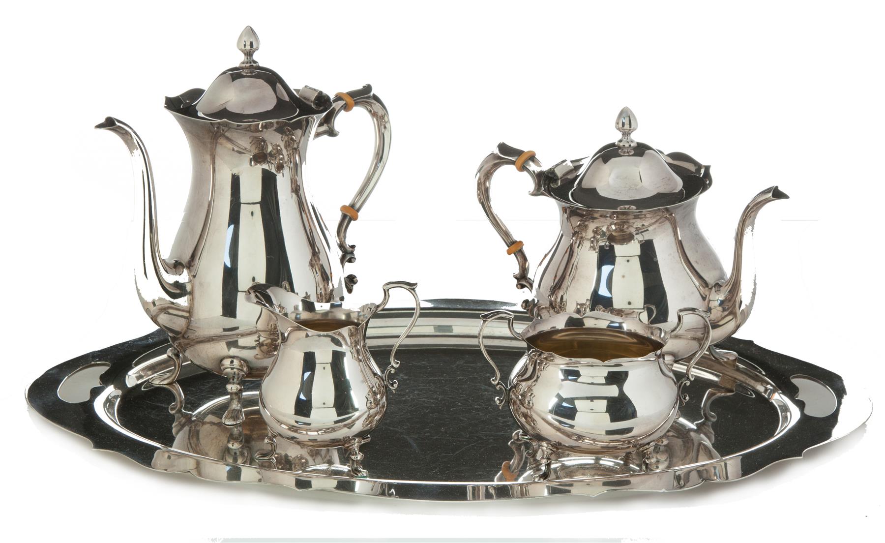 Appraisal: FIVE PIECE STERLING TEA AND COFFEE SET Mid twentieth century