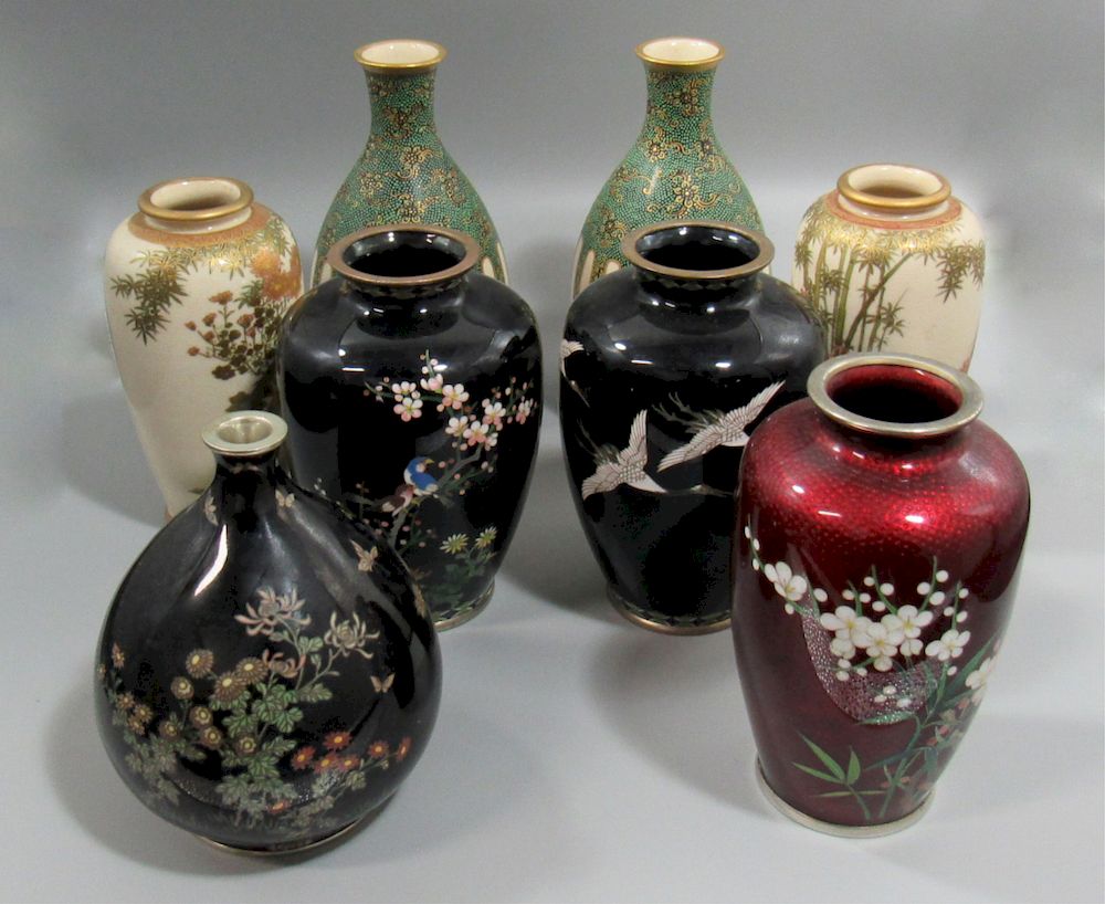 Appraisal: Group of Japanese Vases Including a pair of small Kutani