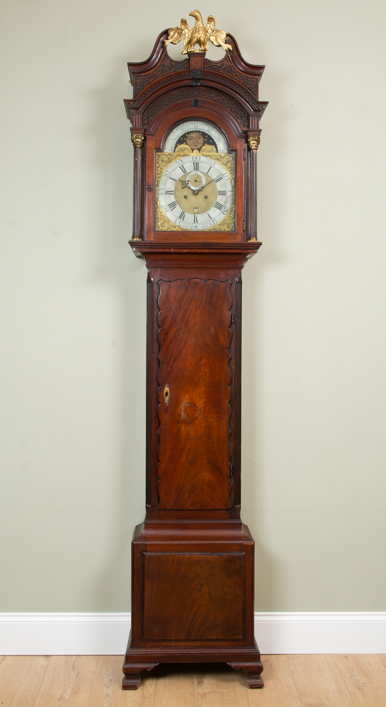 Appraisal: A George III mahogany eight-day longcase clock by Abraham Bernard