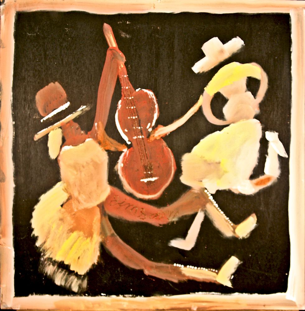 Appraisal: Outsider Art Jimmy Lee Sudduth Dancers with Guitar Sudduth Jimmy