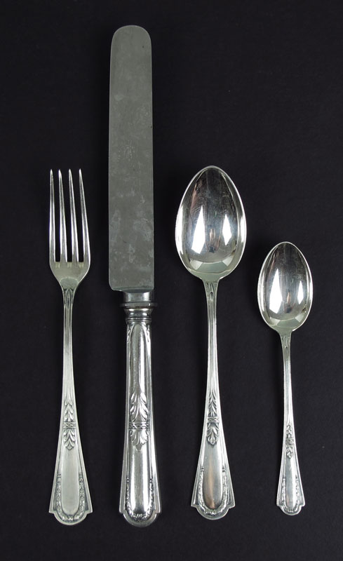 Appraisal: COLLECTION OF GERMAN SILVER FLATWARE Approx pieces Vereinigte Silberwarenfabriken German