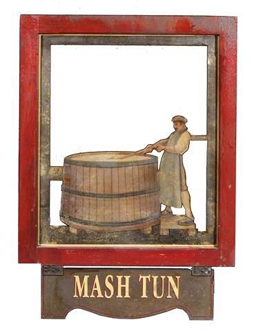 Appraisal: PUB SIGN - MASH TUN A DOUBLE SIDED 'CUT-OUT' SIGN