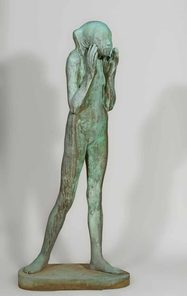 Appraisal: ERNEST WIJNANTS Belgian - Whispers bronze with green patina signed