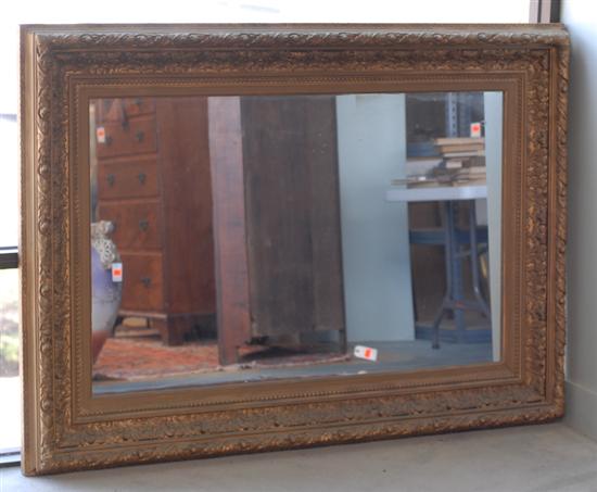 Appraisal: A Large Gilt Frame Wall Mirror the frame having deep