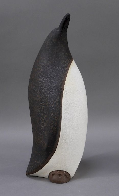 Appraisal: John H Seymour Contemporary Stoneware Penguin Connecticut - Modernist rendition