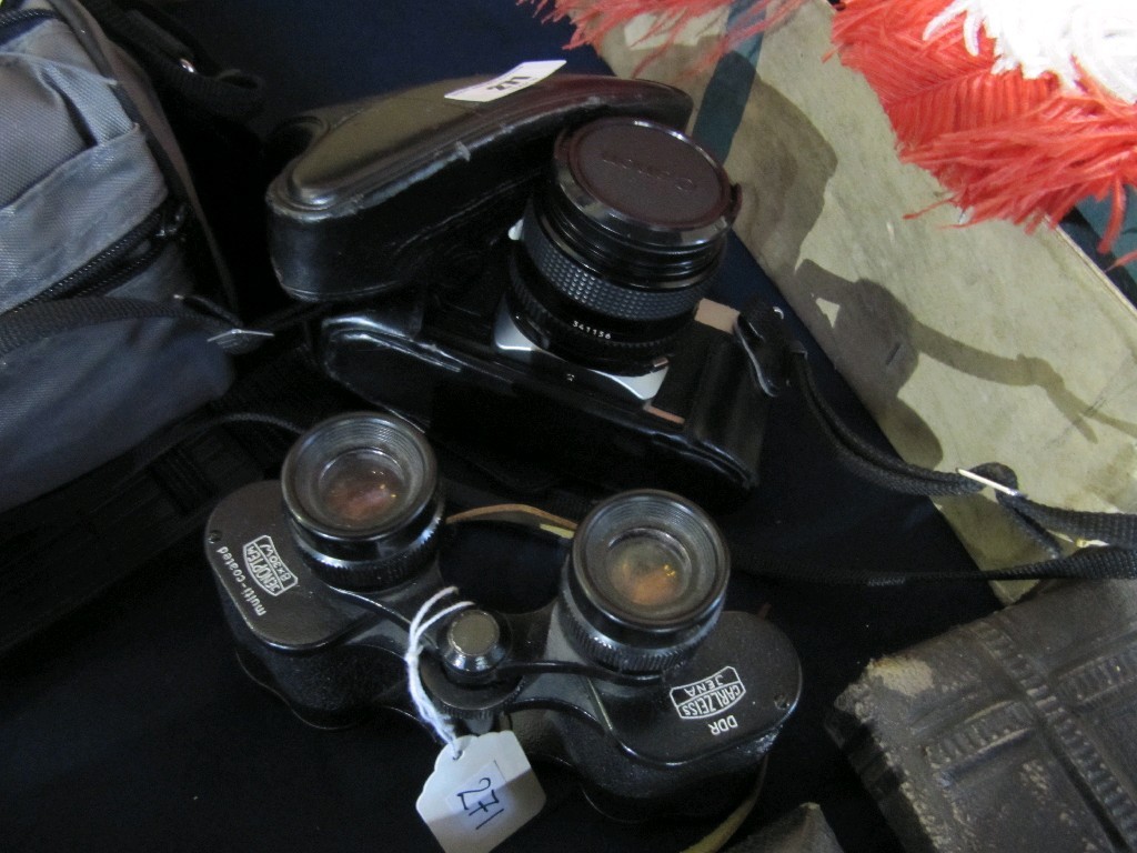 Appraisal: Lot comprising Canon camera and a pair of Ross binoculars