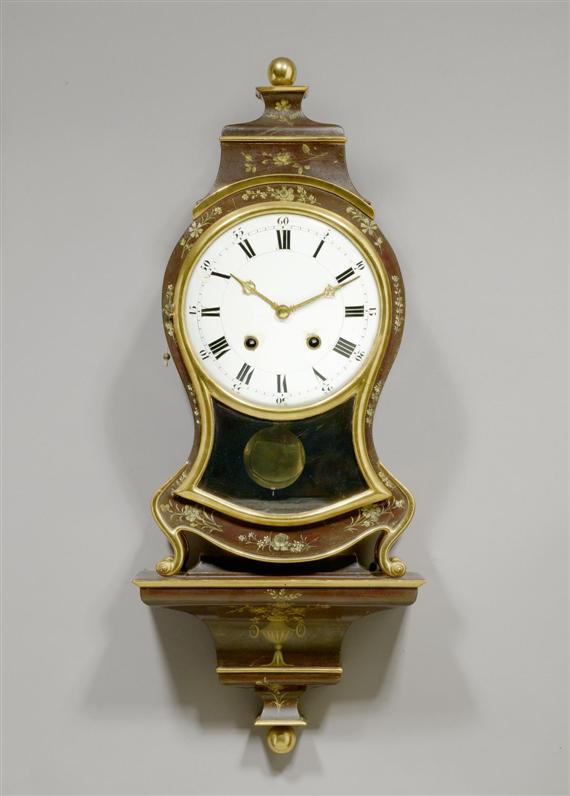 Appraisal: A PAINTED BRACKET CLOCK late Louis XVI Neuchatel th c