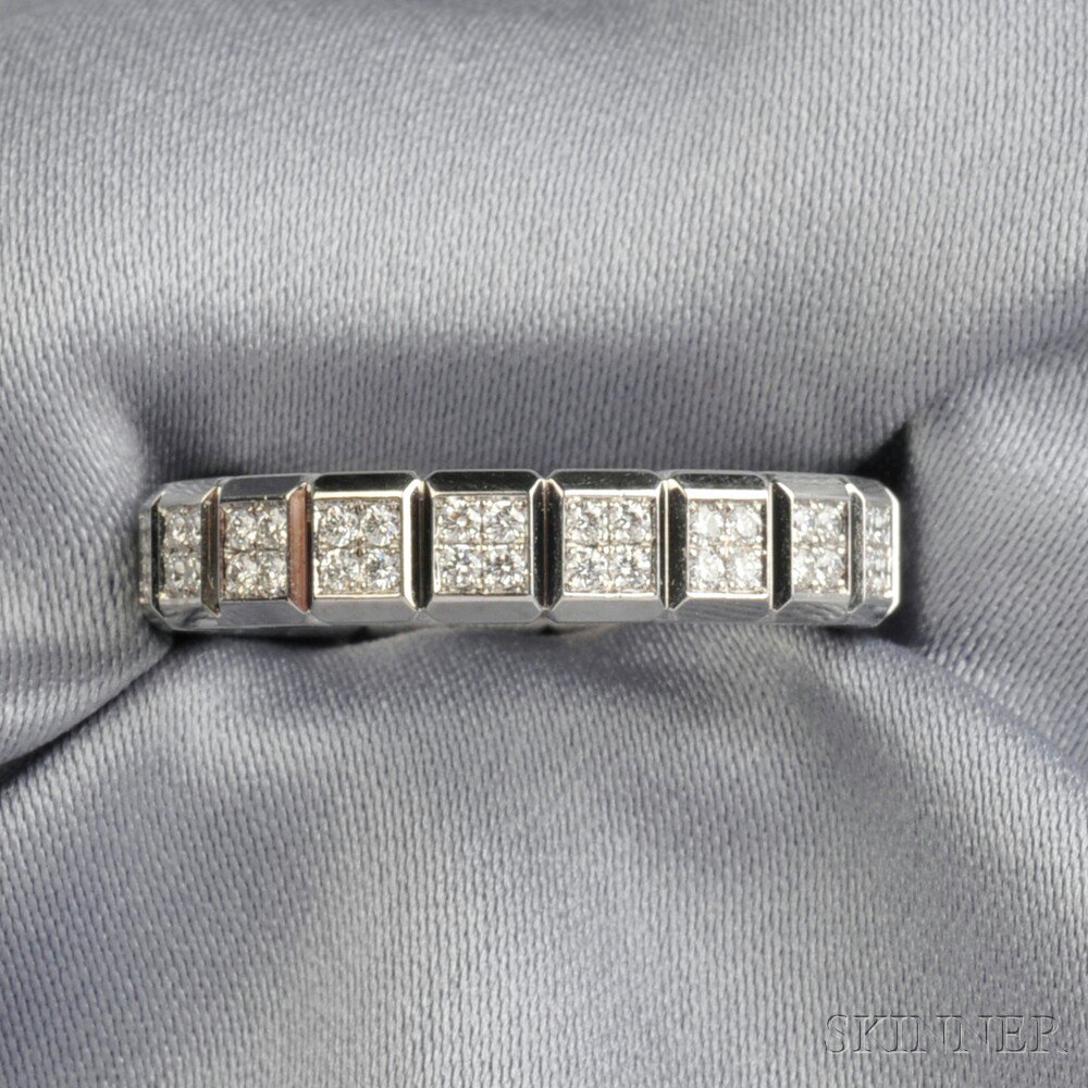 Appraisal: kt White Gold and Diamond Band Chopard designed as pave-set