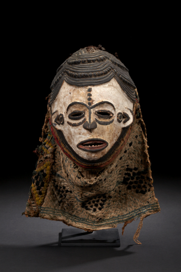 Appraisal: Igbo Peoples Face Mask Nigeria the wood mask with attached