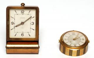 Appraisal: Vintage Swiss Travel Alarm Clocks incl LeCoultre The first a