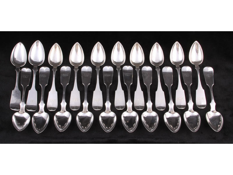 Appraisal: Coin Silver Teaspoons by R W Wilson PA Robert William