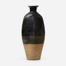 Appraisal: Bernard Leach VASE Leach PotteryEngland c tenmoku-glazed stoneware h dia