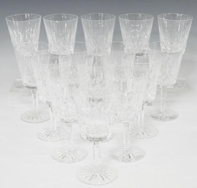 Appraisal: lot of Waterford Lismore cut crystal water goblets bearing acid-etched