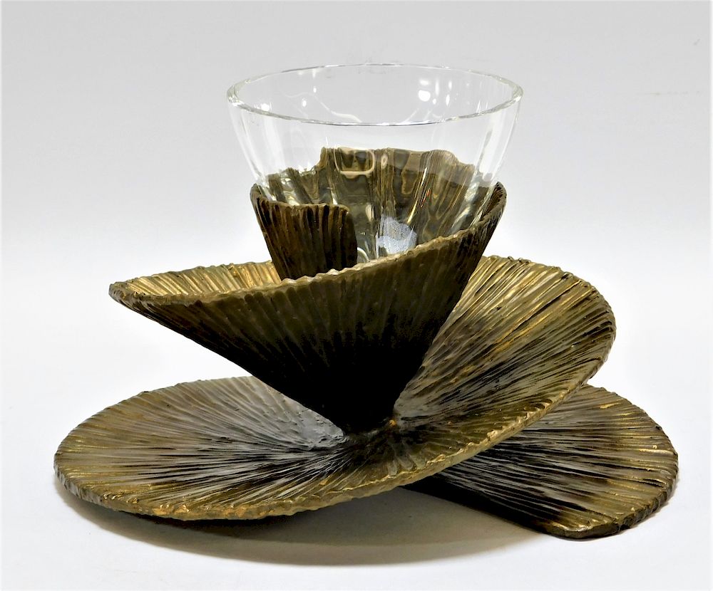 Appraisal: Michele Oka Doner for Steuben Oracle Vessel Vase Michele Oka