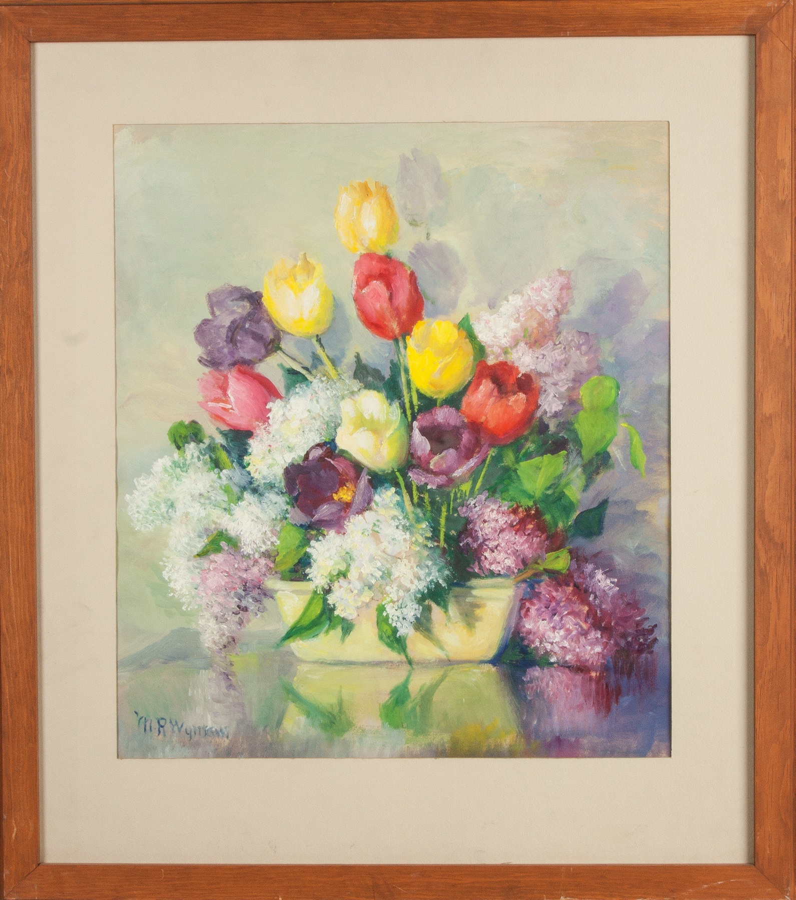 Appraisal: Minnie Rankin Wyman American - Still life with flower arrangement